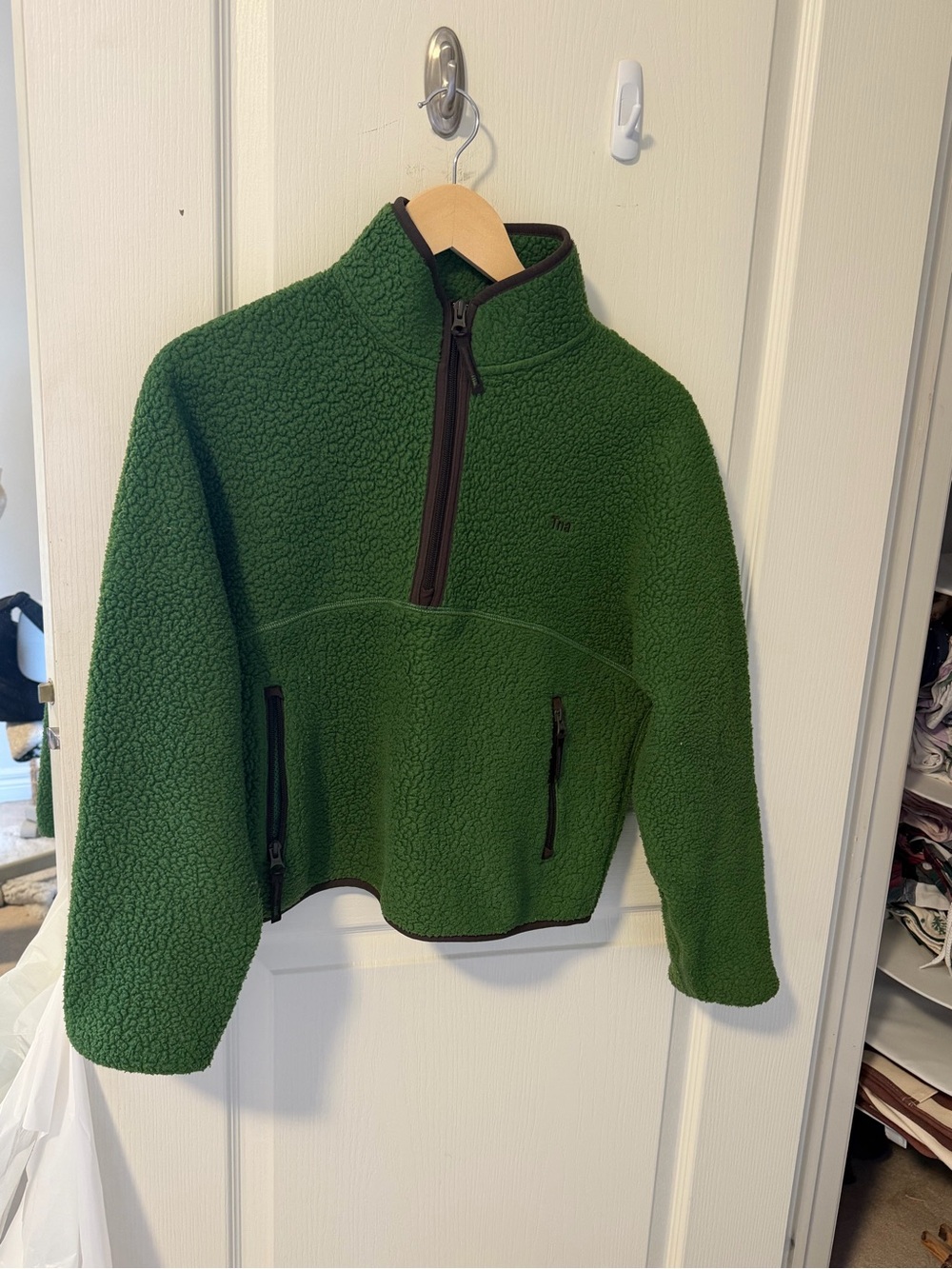 Aritzia TNA Sherpa Half-Zip Pullover